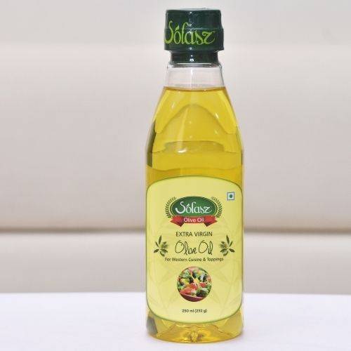 Extra Virgin Olive Oil bottle displayed by Kavita Biotech India distributor.