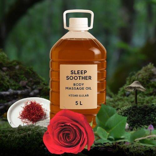 Body massage oil infused with Kesar (Saffron) and Gulab (Rose) Body massage oil infused with Kesar (Saffron) and Gulab (Rose)