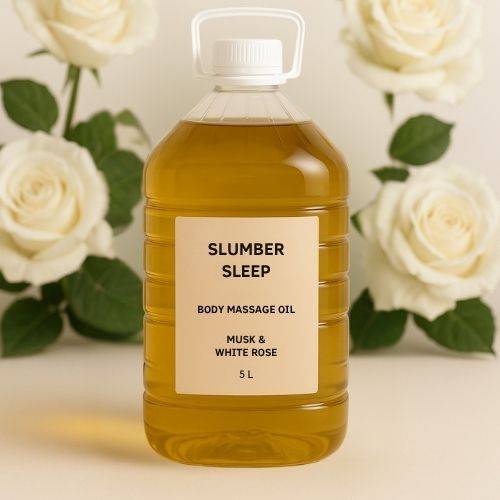 Slumber Sleep Body Massage Oil infused with Musk and White Rose for deep relaxation