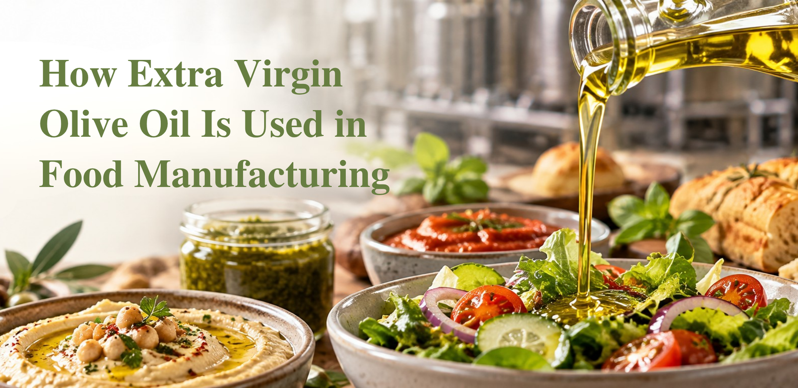 How Extra Virgin Olive Oil Is Used in Food Manufacturing